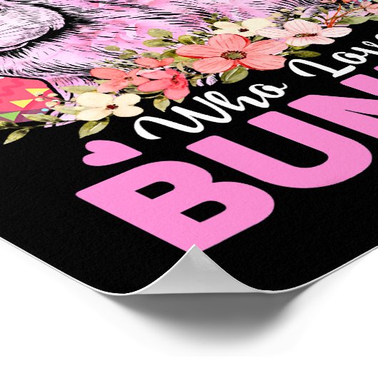 バニーズイースターデイチョコレートが大好きな女の子 ポスター (角)