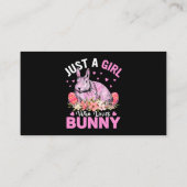 バニーズイースターデイチョコレートが大好きな女の子 名刺 (裏面)