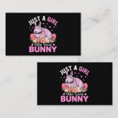 バニーズイースターデイチョコレートが大好きな女の子 名刺 (正面/裏面)