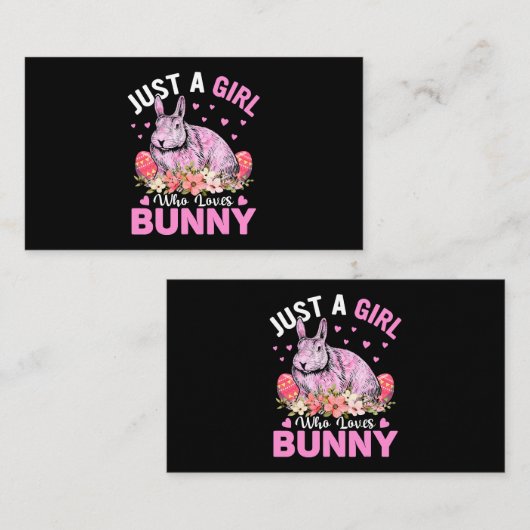 バニーズイースターデイチョコレートが大好きな女の子 名刺