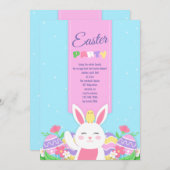 バニーズイースターパーティの招待状 招待状 (正面/裏面)