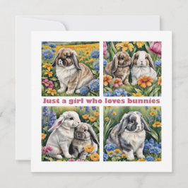 バニーズカードが大好きな女の子