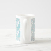 バニーズバニーの天国かわいい動物イラストレーション ボーンチャイナマグカップ (裏面)