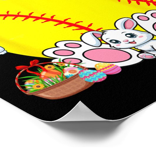 バニーソフトボールの衣装イースタープレーヤーファン狩り ポスター (角)