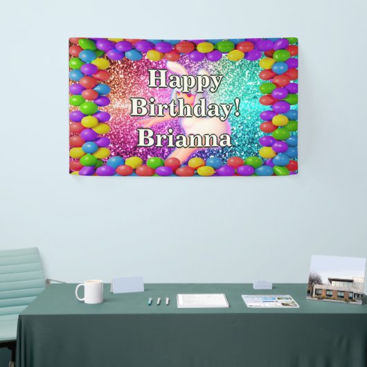 バニーチアリーダーキャラクター誕生日 横断幕 (トレードショー)