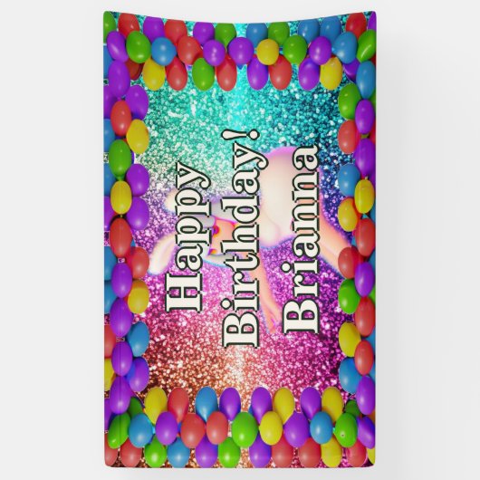 バニーチアリーダーキャラクター誕生日 横断幕 (縦)