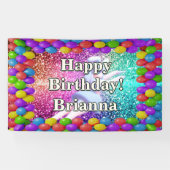 バニーチアリーダーパーソナライズされたキャラクター誕生日 横断幕 (横)