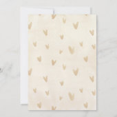 バニーティール(緑がかった色)ブルーホットエアバルーンベビーシャワー 招待状 (裏面)