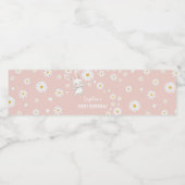 バニーデイジー第1誕生日ウォーターボトルラベル ペットボトルラベル (シングルラベル)