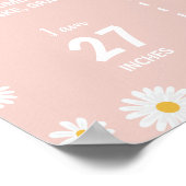 バニーデイジー1st誕生日パーティーマイルストーンサイン ポスター (角)