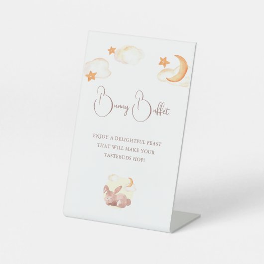 バニードリームスニュートラルベビーシャワー 台座サイン (正面)