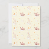 バニードリームスニュートラルベビーシャワー 招待状 (裏面)