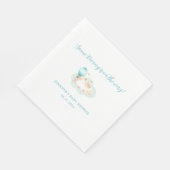 バニードリームズブルーベビーシャワー スタンダードランチョンナプキン (角)