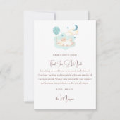 バニードリームブルーベビーシャワー サンキューカード (正面)