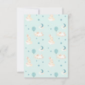 バニードリームブルーベビーシャワー サンキューカード (裏面)