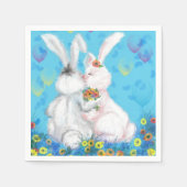 バニーナプキンス – ハグ スタンダードカクテルナプキン (正面)