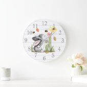 バニーハチズ子供部屋デコールウォールクロック ラージ壁時計 (ホーム)