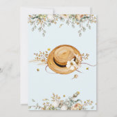 バニーハットカントリー素朴ベビーシャワー招待状 招待状 (裏面)