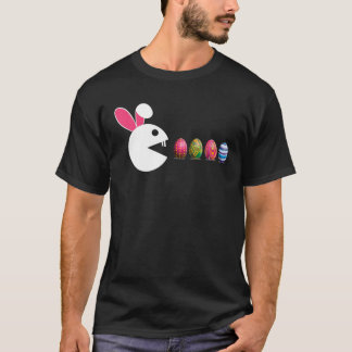 バニーハッピーイースターエッグ狩りゲームゲーマーボー Tシャツ