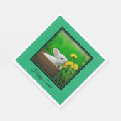 バニーハッピーイースターナプキンス スタンダードランチョンナプキン (角)