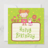 バニーハッピーバースデー シーズンカード (正面)