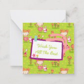 バニーハッピーバースデー ノートカード (裏面)