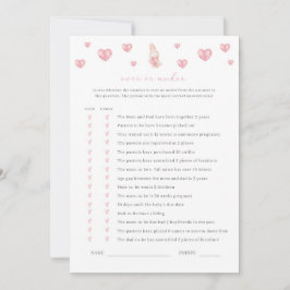 バニーハートバレンタインの赤ちゃんシャワーゲームの下