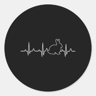 バニーハートベアバニー愛好家とウサギ ラウンドシール