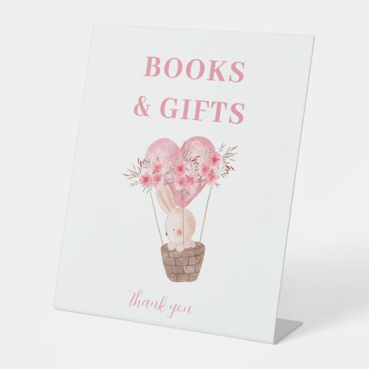 バニーハートリトルバレンタインブック&ギフトサイン 台座サイン (正面)