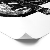 バニーバイクもしくは自転車に乗る人 ポスター (角)