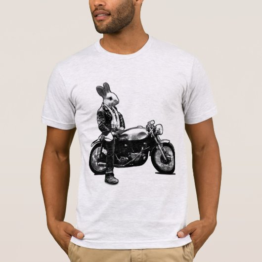 バニーバイクもしくは自転車に乗る人 Tシャツ (正面)