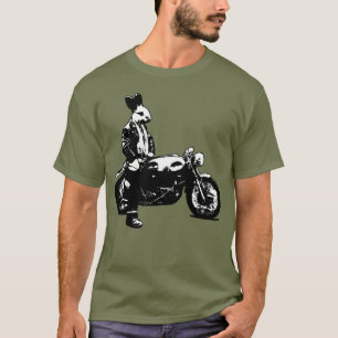 バニーバイクもしくは自転車に乗る人 Tシャツ