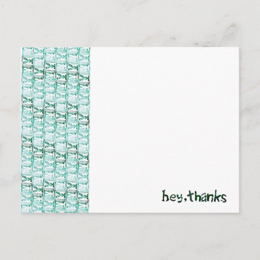 バニーバナーサンキューカード ポストカード (正面)