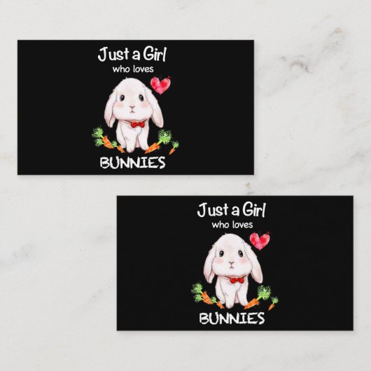 バニーバニーウサギの恋人を愛する少女たち 名刺 (正面/裏面)