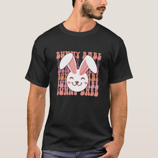 バニーバベバニー顔復活祭のための男の子，女の子，子供 Tシャツ (正面)