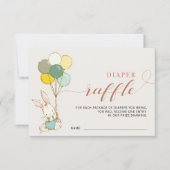 バニーバルーンおむつレッフルカード 招待状 (正面)