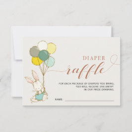 バニーバルーンおむつレッフルカード 招待状