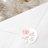 バニーバルーンバースデーパーティー ラウンドシール