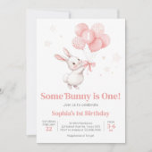 バニーバルーンバースデーパーティー 招待状 (正面)