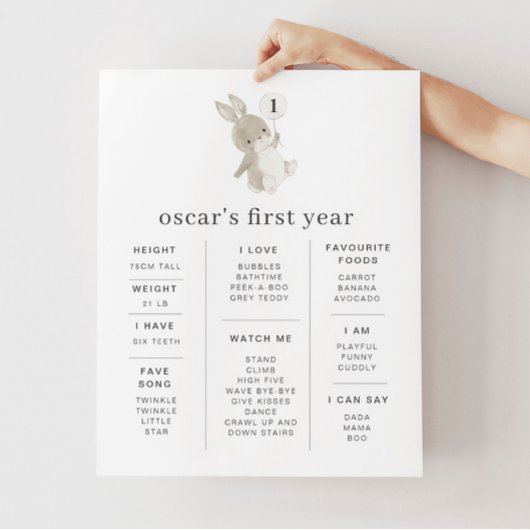 バニーバルーンマイルストーンポスター ポスター