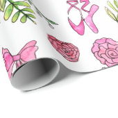 バニーバレリーナインウォーターカラー ラッピングペーパー (ロールコーナー)