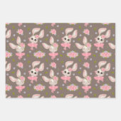バニーバレリーナベビーシャワー ラッピングペーパーシート (正面2)