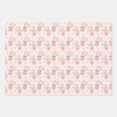 バニーバレリーナベビーシャワー ラッピングペーパーシート (正面)