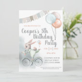 バニーバースデーパーティーの招待 招待状 (スタンド正面)