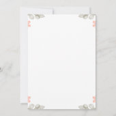 バニーバースデーパーティー招待ピンクフローラ 招待状 (裏面)