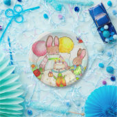 バニーバースデーパーティー紙プレート ペーパープレート (パーティー)