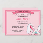 バニーバースデーパーティ招待状 招待状 (正面/裏面)