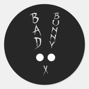 バニーバートラビットハッピーイースターエッグ狩り春 ラウンドシール