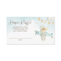 バニーパイロット飛行機ベビーシャワーおむつラッフル