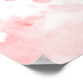 バニーパステルすごいキュートハート赤いハート ポスター (角)